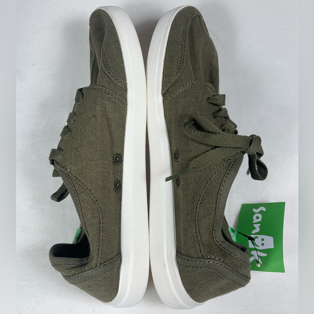 NEW Sanuk Men's Vagabond Lace Linen Sneaker Sz 8 - Picture 6 of 8